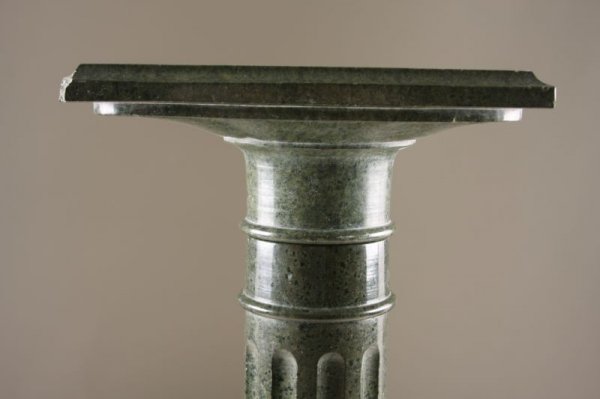 Antique Green Marble Pedestal, - 4