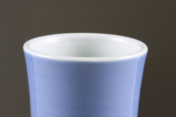 Large Chinese Medium Blue Porcelain Vase, 19th c., - 2