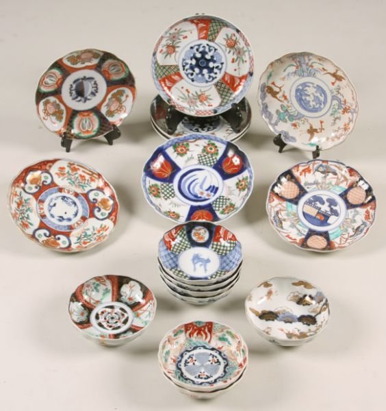 Japanese Imari Porcelain Group, ca. 1850-1900,