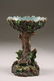 357: Victorian Majolica Centerpiece Compote,