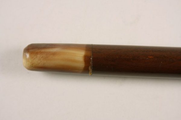 Antique Cane With Opaque Orange Bakelite Handle, - 2