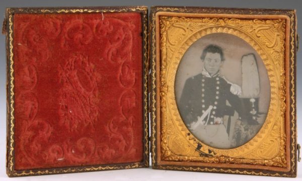 Sixth Plate Ambrotype of South Carolina Officer,