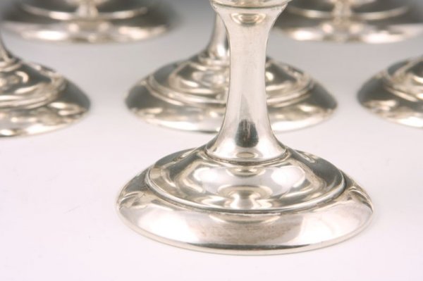 Set of (8) Weidlich Sterling Silver Goblets, - 4