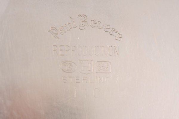 Large Sterling Paul Revere Bowl, - 3