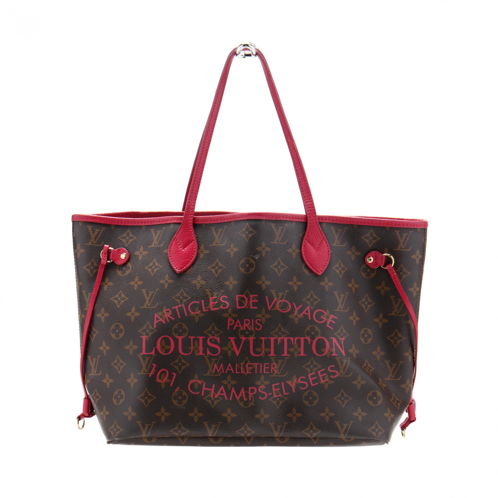 A Limited Edition Neverfull, Monogram Ikat MM Rose: A Limited Edition Neverfull, Monogram Ikat MM Rose Indien Louis Vuitton one of LV's most desirable styles, this tote is crafted of classic Louis Vuitton monogram on toile canvas with an overlay of the