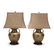 A Pair of Chinese Style Brass Urn Table Lamps