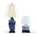 Two Chinese Blue and White Table Lamps
