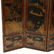 Vintage Chinese Painted Leather Floor Screen - 2