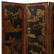 Vintage Chinese Painted Leather Floor Screen - 3