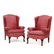 Pair of Queen Anne Style Easy Chairs