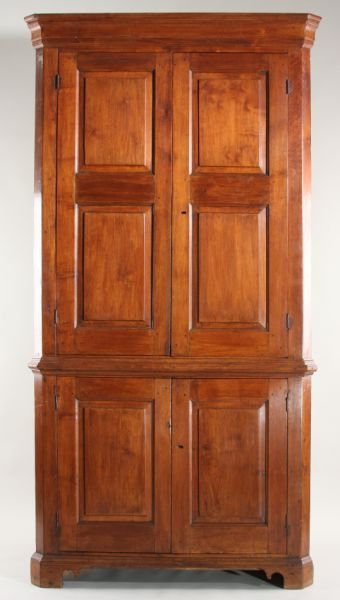 Southern Walnut Corner Cupboard, late 18th c.,