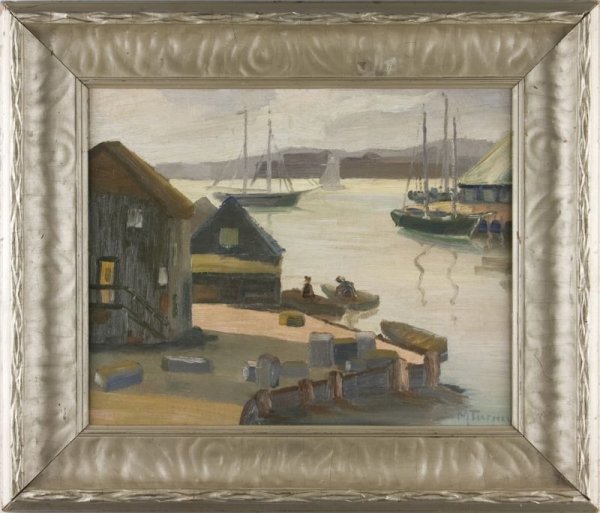 M. Tierney (American, 20th c), New England Harbor,