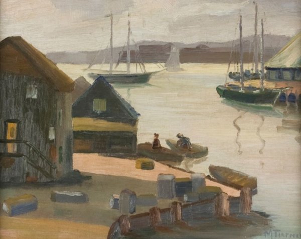 M. Tierney (American, 20th c), New England Harbor, - 2