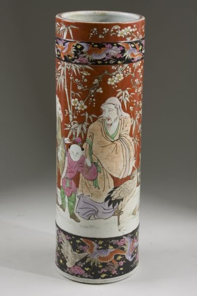 Chinese Export Porcelain Umbrella Stand, - 2