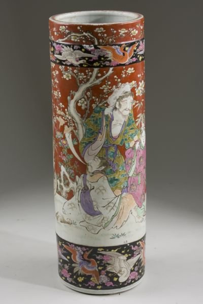 Chinese Export Porcelain Umbrella Stand, - 3