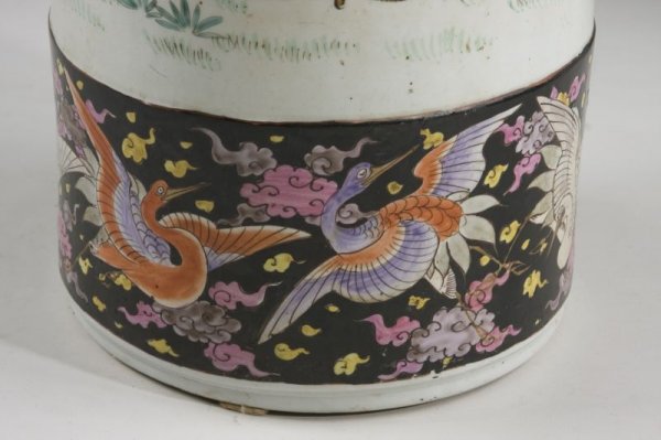 Chinese Export Porcelain Umbrella Stand, - 6