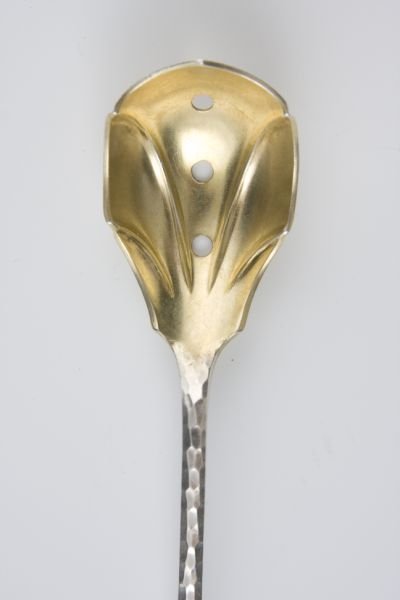 Wood & Hughes Hammered Medallion Sterling Spoon, - 3
