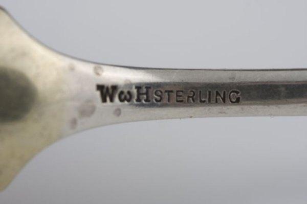 Wood & Hughes Hammered Medallion Sterling Spoon, - 4