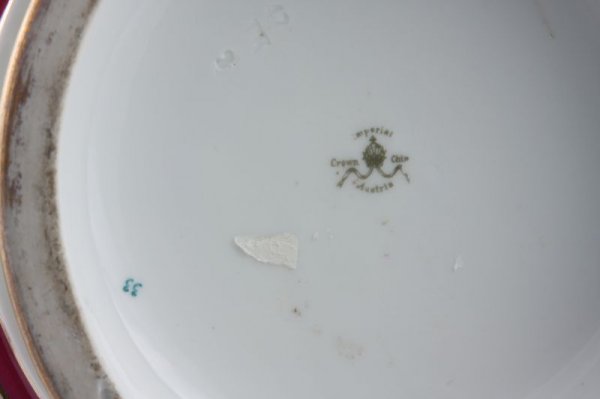 Imperial Crown China Punch Bowl, Austria, - 6