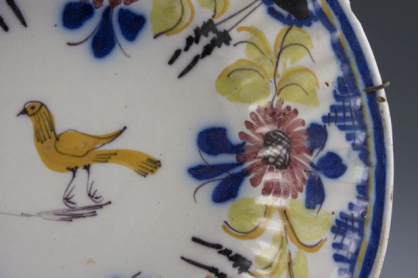 Spanish Tin Glazed Earthenware Bowl, 19th c., - 2