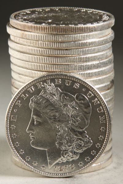 B U Roll 1878 7TF Morgan Silver Dollars,