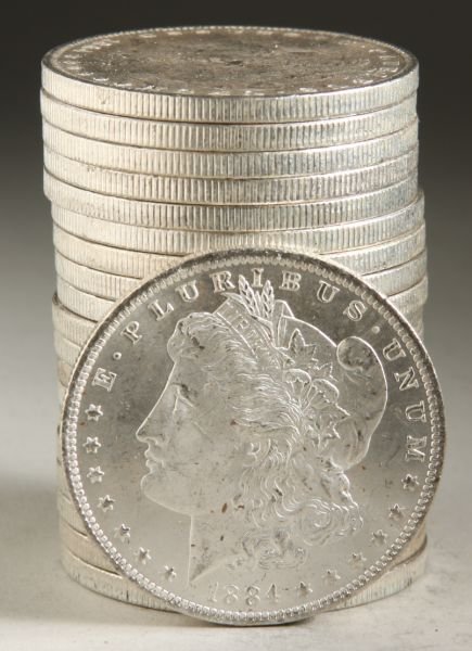 BU Roll 1884-O Morgan Silver Dollars,