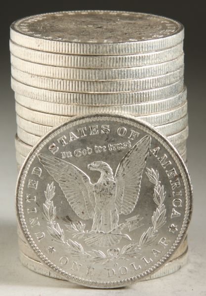 BU Roll 1884-O Morgan Silver Dollars, - 2