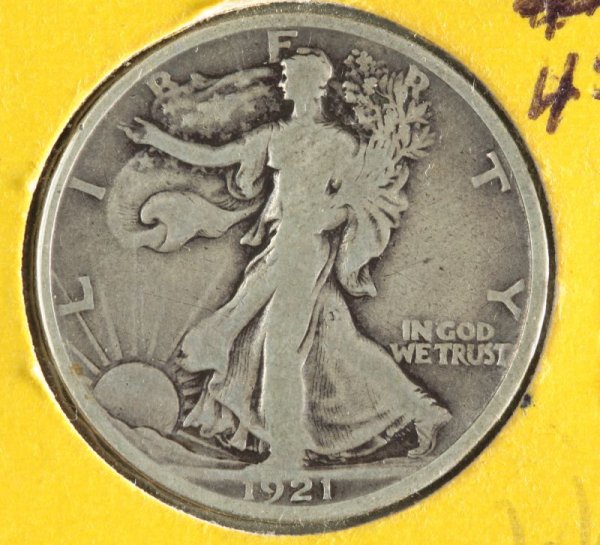 Key 1921 P-D-S Walking Liberty Half Set, - 2