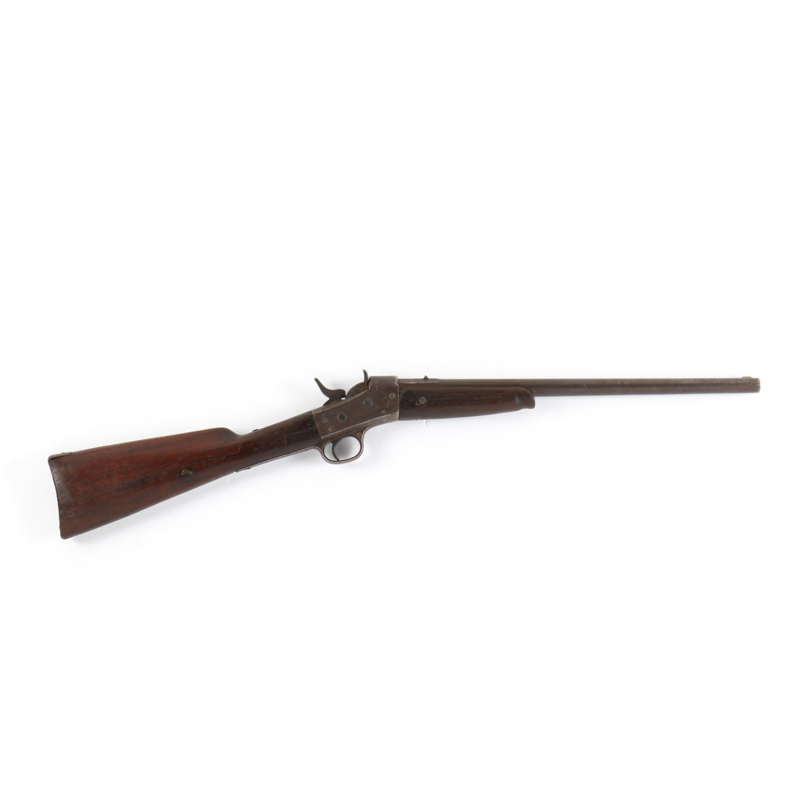 Remington U. S. Navy Model 1867 Rolling Block Carbine: Remington U. S. Navy Model 1867 Rolling Block Carbine Marriage circa 1868-1869, period replacement forestock and 18 3/8 in. barrel with 9mm bore, tang behind hammer stamped REMINGTONS ILION, N.Y. U. S