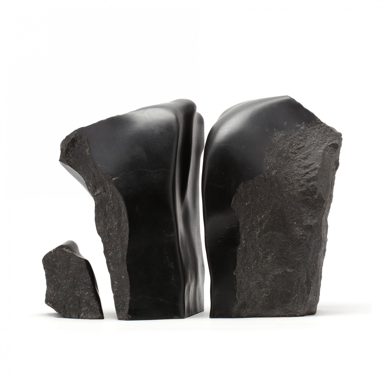 Steve Gillman (American, b. 1945), Three Standing: Steve Gillman (American, b. 1945), Three Standing Figuresblack basalt, no apparent signature. 13.5 x 20 x 8 in. (approximately) Vorpal Gallery, SoHo, New York Acquired from the above in November 1980