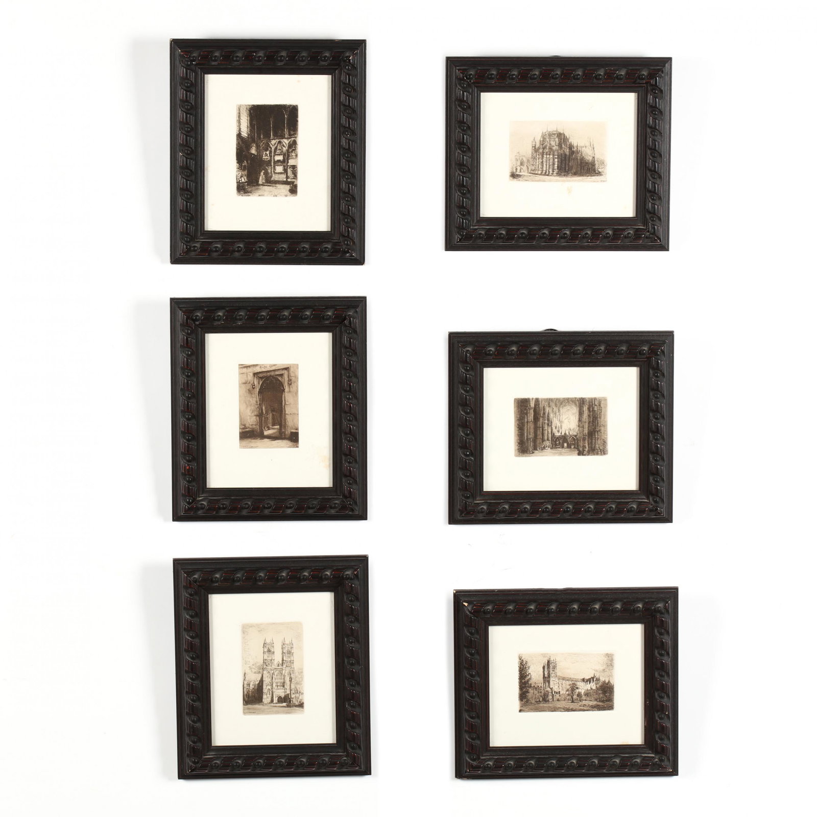 John French Sloan (American, 1871â€“1951), Six Etchings: John French Sloan (American, 1871â€“1951), Six Etchings from the Westminster Abbey Album etchings in brown ink, circa 1891, printed by Peters Brothers and published by A. Edward Newton, presented