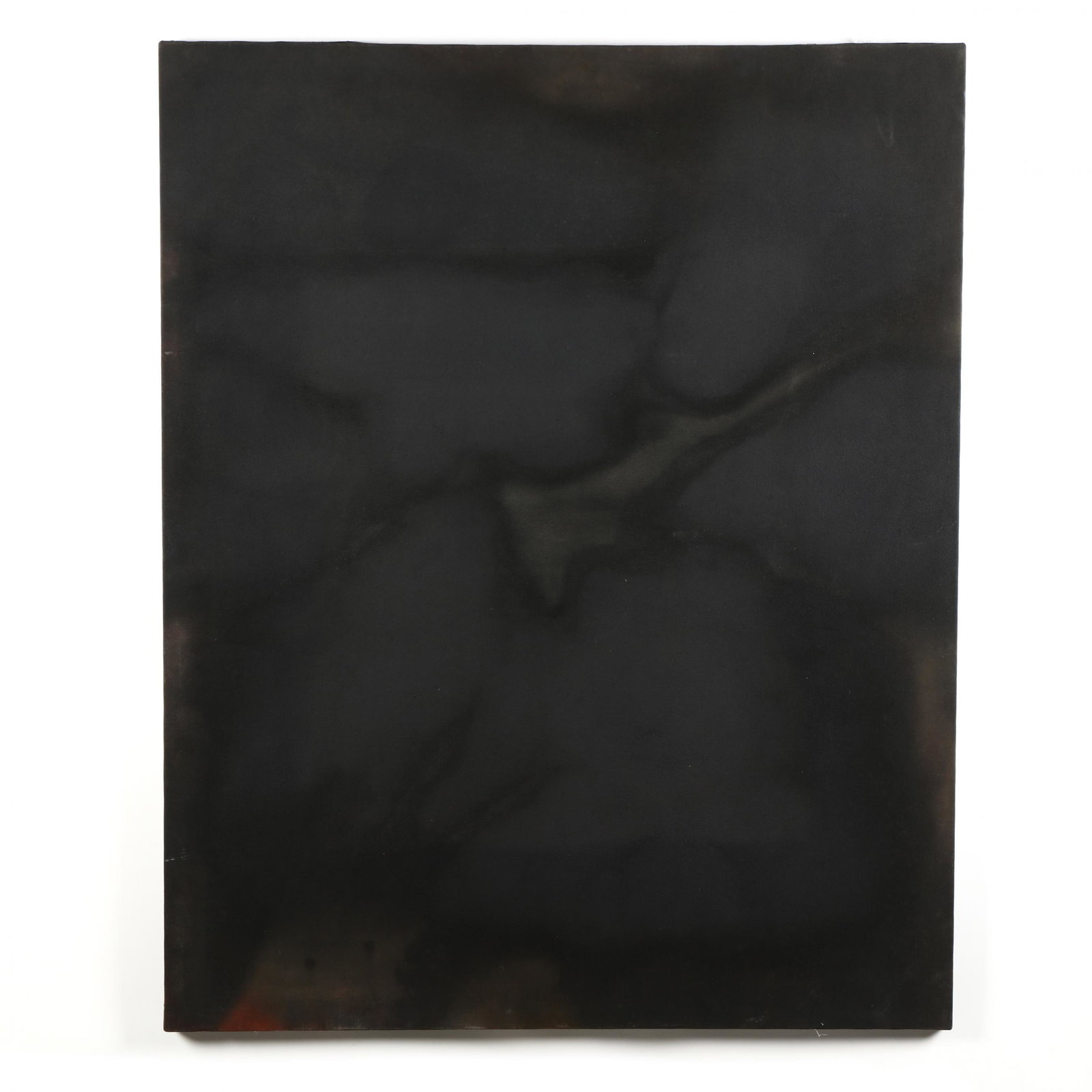 Stanley Twardowicz (American, 1917-2008), Black Plus: Stanley Twardowicz (American, 1917-2008), Black Plus Black #22oil on canvas, signed to verso, 1960, retains Weatherspoon Art Gallery and Dwan Gallery, LA labels to verso, unframed. 48.5 x 39 in. Stanl