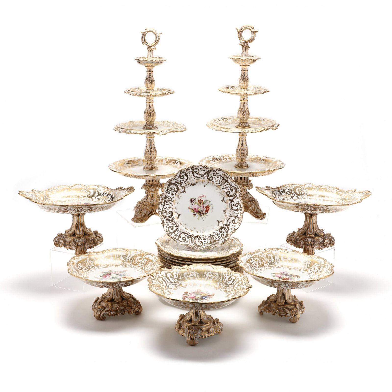 (24) Piece Set of Antique Coalport Feldspar Porcelain (1 of 10)