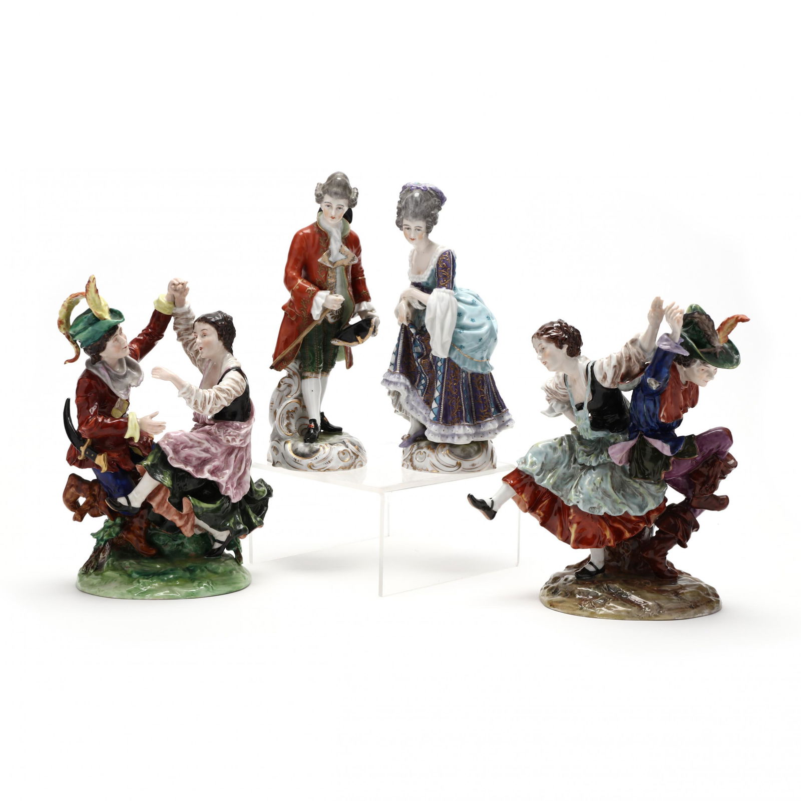 A Group of Four Continental Porcelain Figurines (1 of 10)