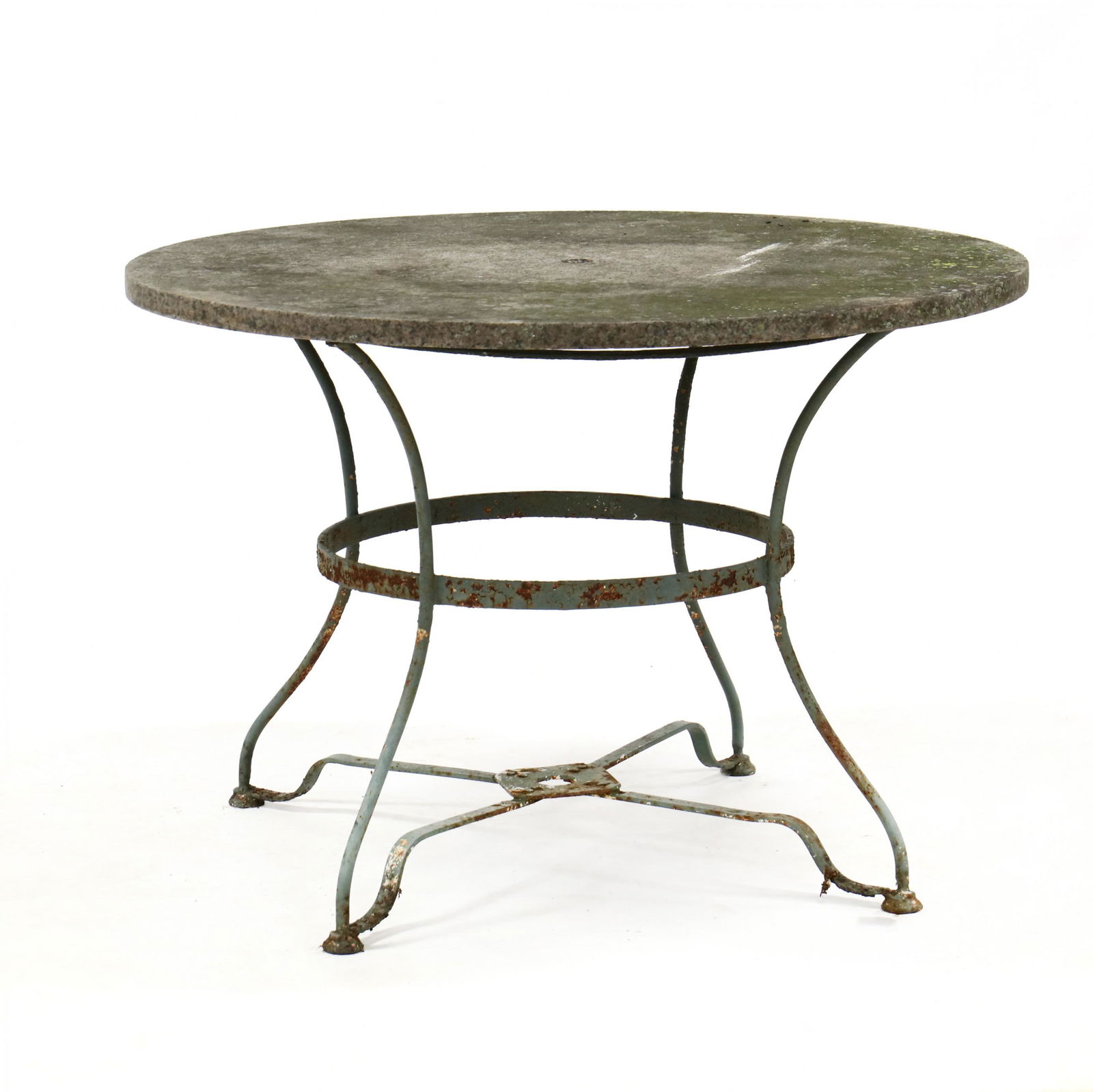 Vintage Iron and Granite Patio Table (1 of 4)