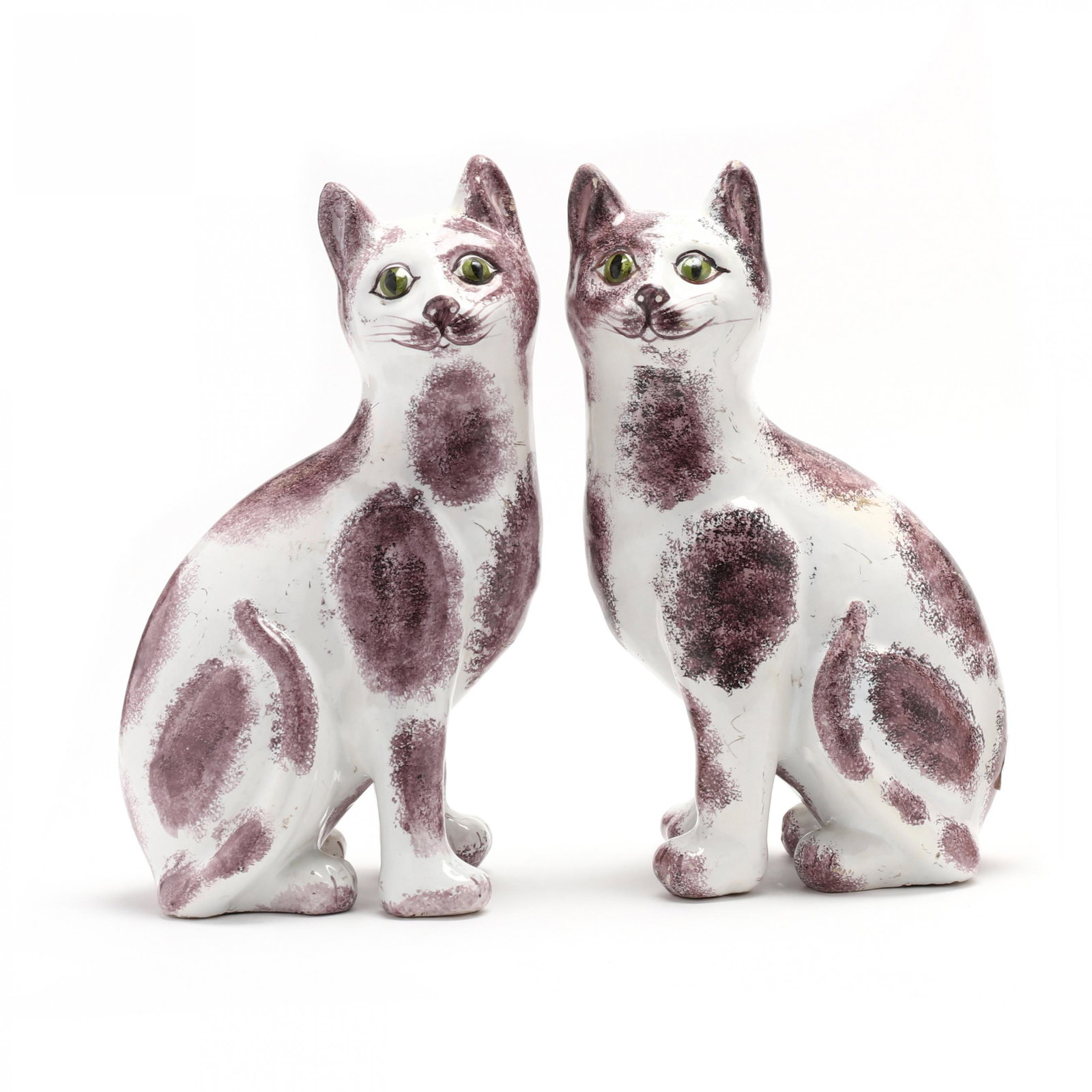 Pair of Delft Cat Figurines (1 of 3)