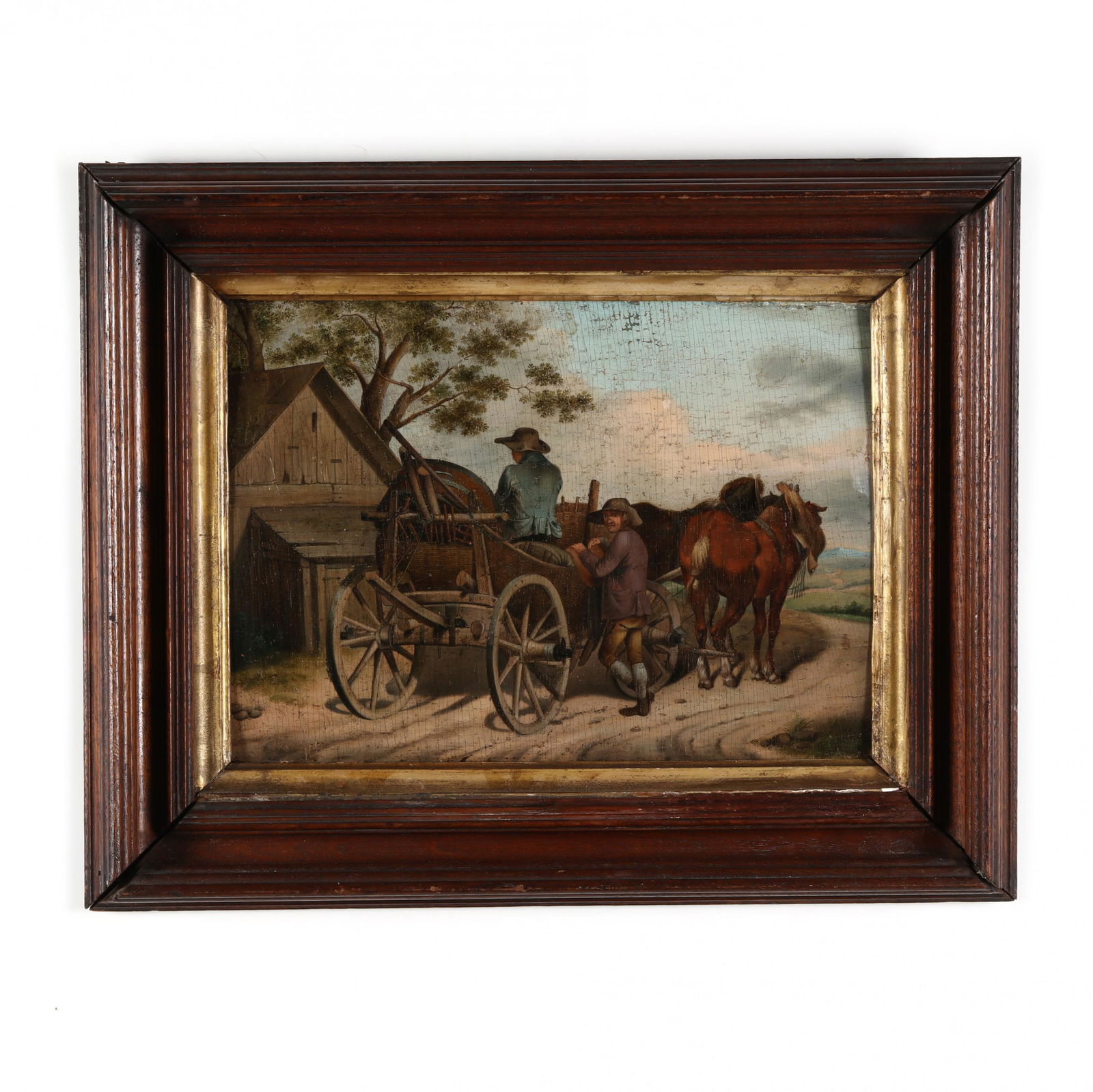 Continental School (circa 1800), Genre Scene with (1 of 3)