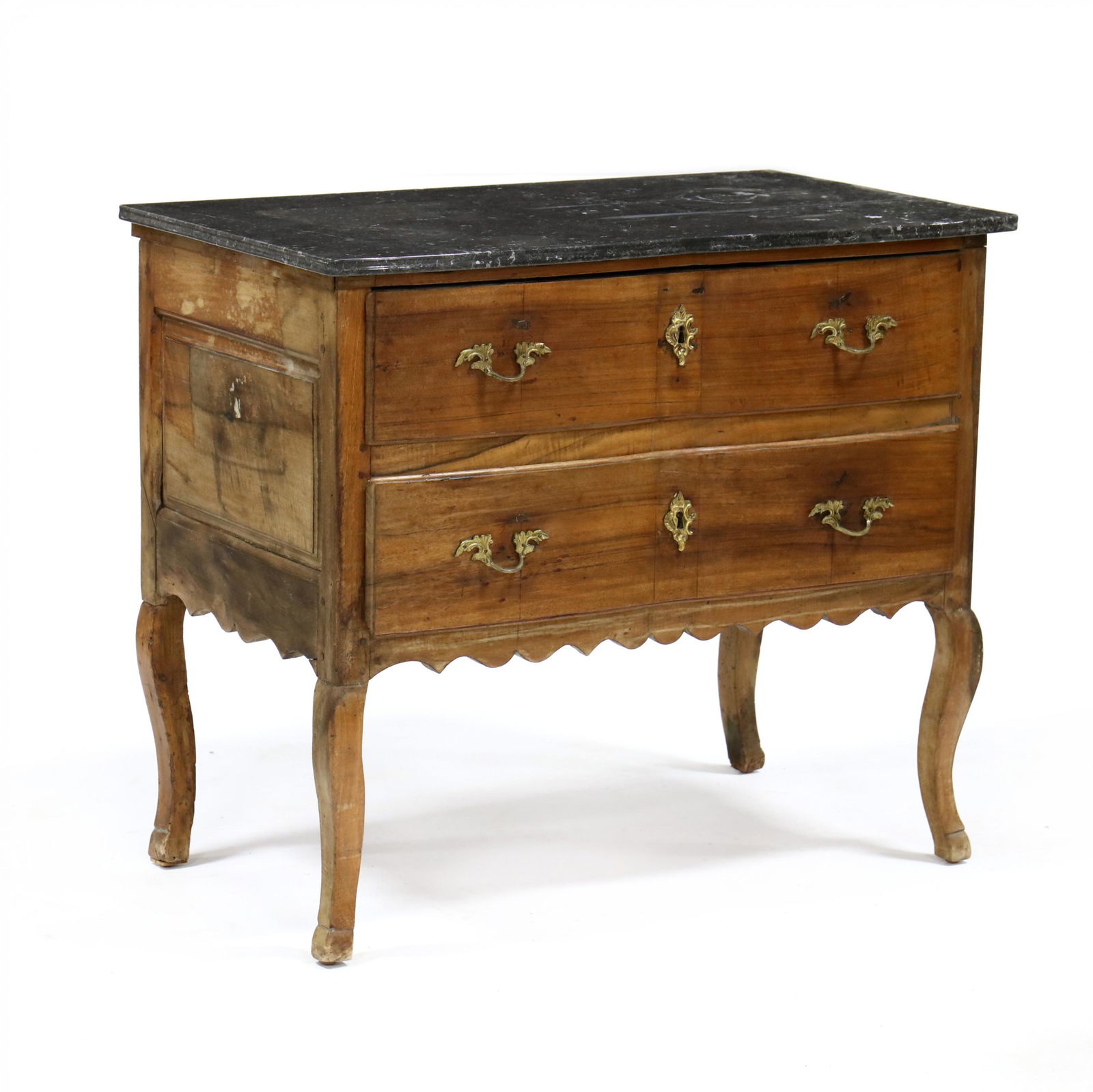 French Provincial Fruitwood Diminutive Marble Top (1 of 5)