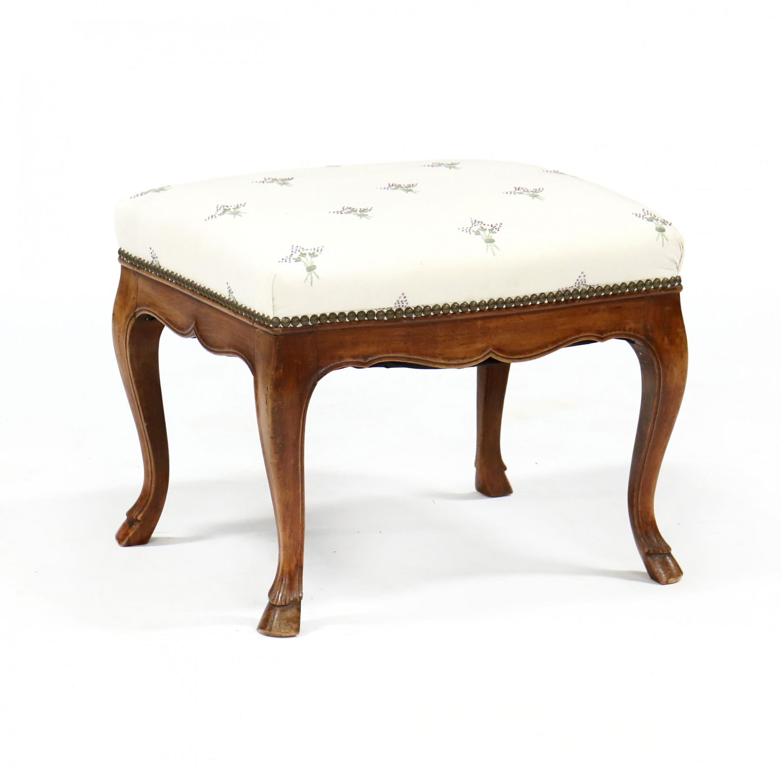 Louis XV Style Walnut Ottoman (1 of 3)