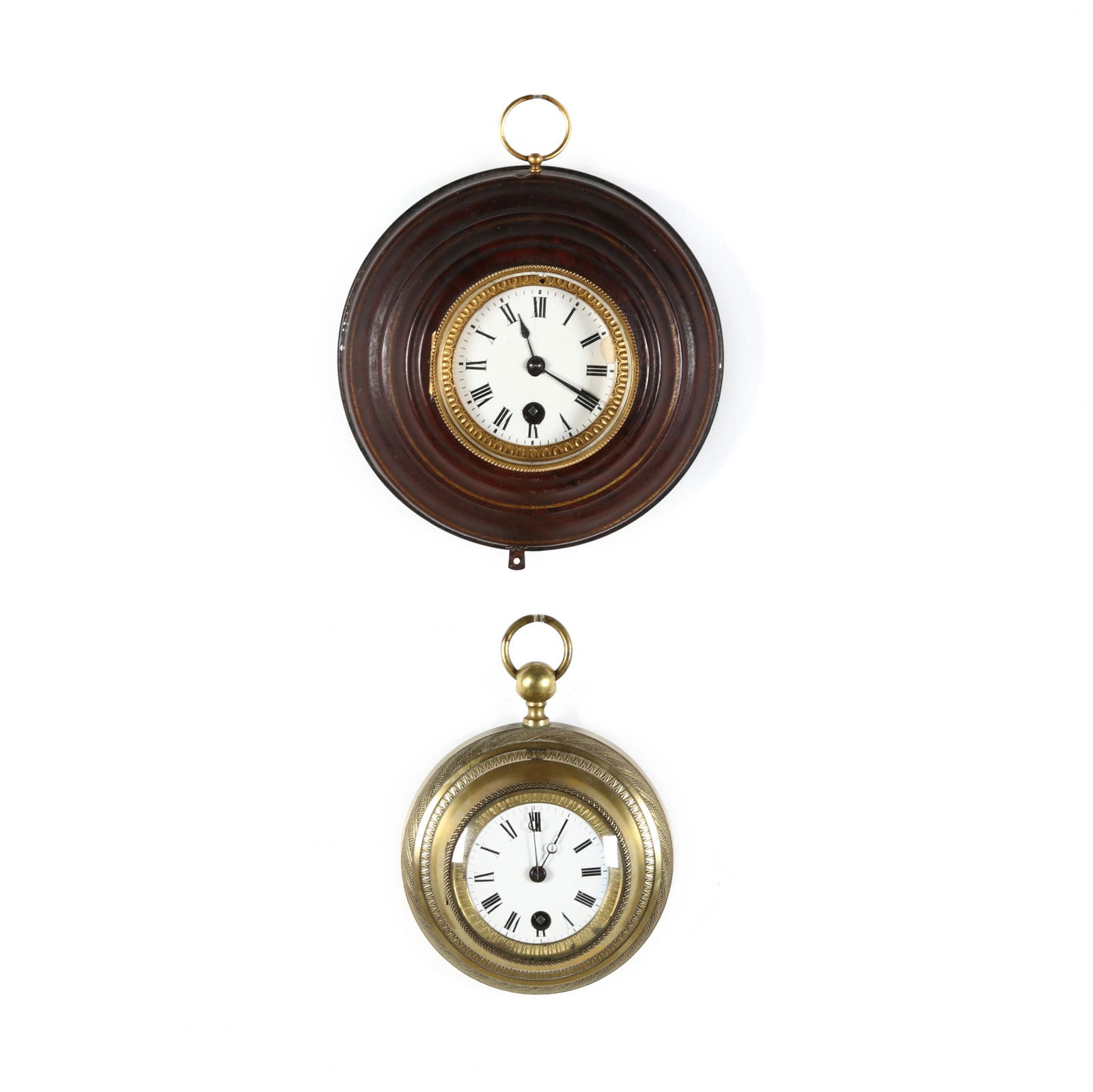 Two Small Round Wall Clocks (1 of 4)