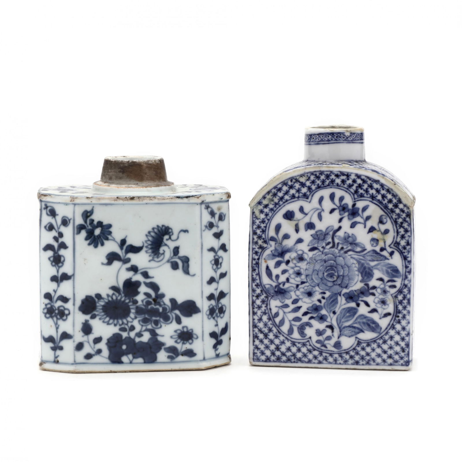 Two Chinese Blue and White Export Porcelain Tea Caddies (1 of 5)