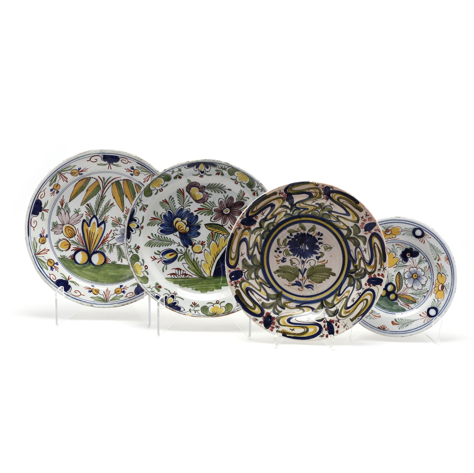 Four Polychrome Delft Plates (1 of 7)