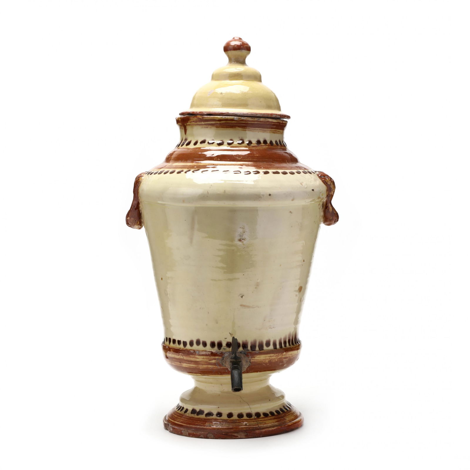 Italian Faience Pottery Tea Urn (1 of 5)