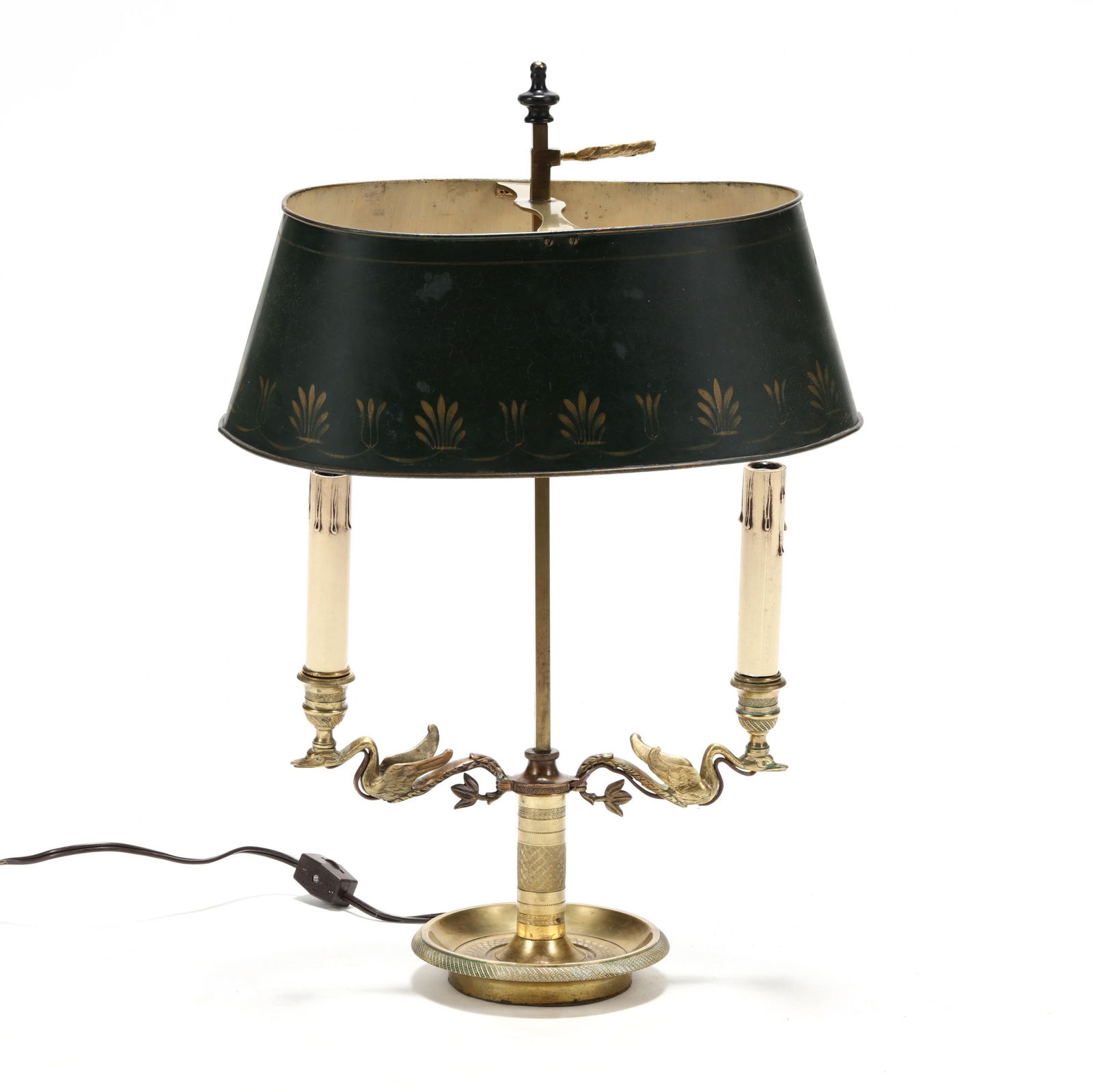 French Figural Builliotte Lamp with Tole Shade (1 of 3)