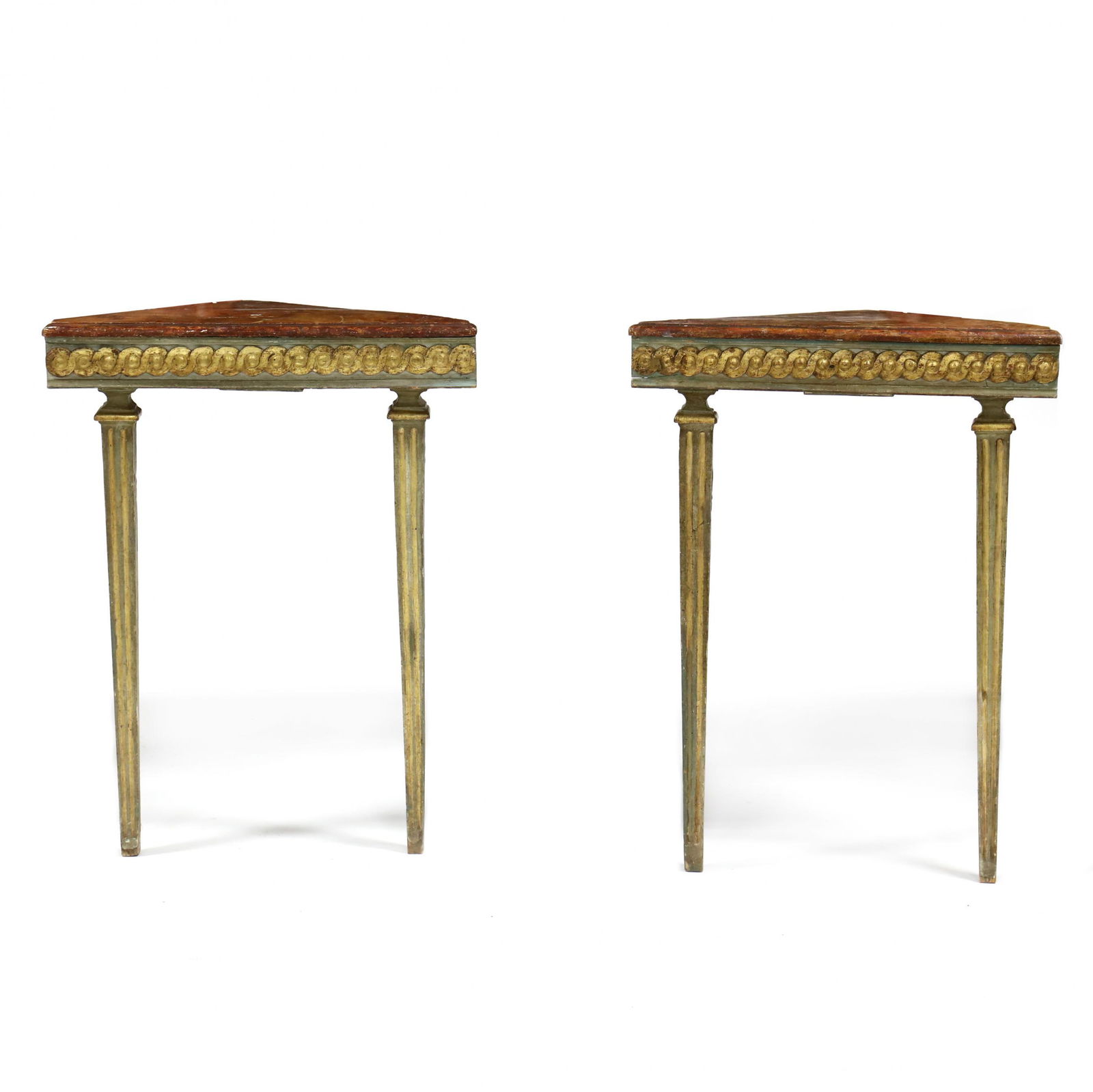 Pair of Italian Paint Decorated Corner Stands (1 of 4)