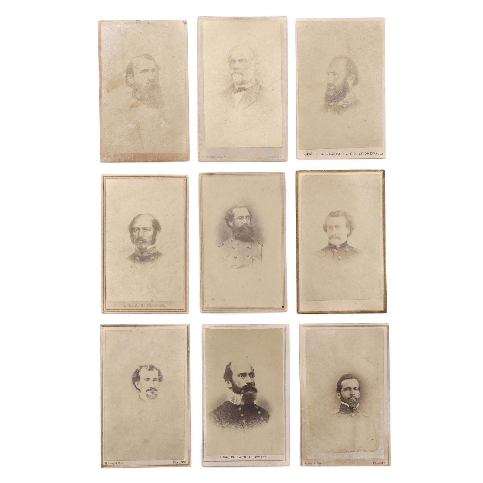 Nine CDVs of Confederate Generals (1 of 4)