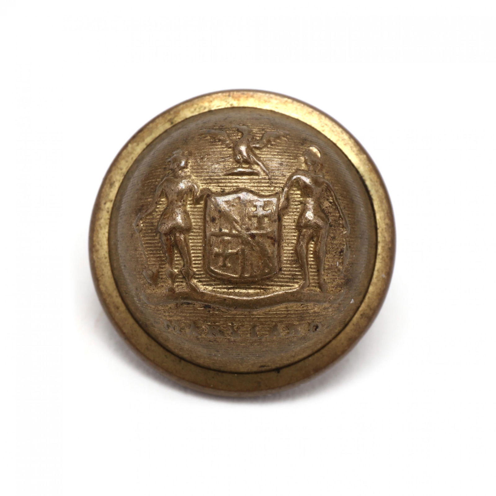 Civil War Era Maryland State Seal Militia Cuff Button (1 of 2)