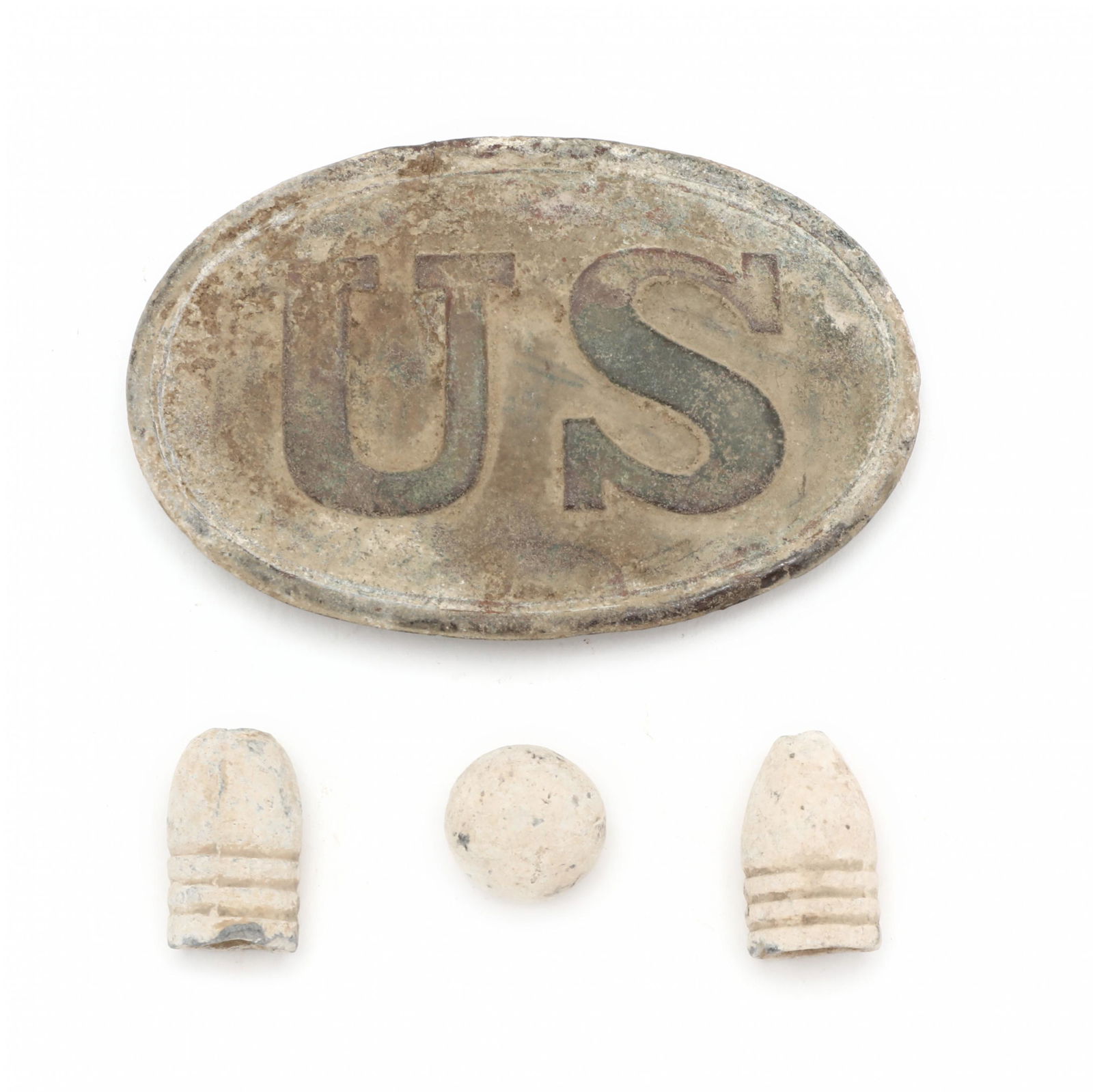 Federal US Belt Plate With "Puppy Paw" Stud Hooks (1 of 2)