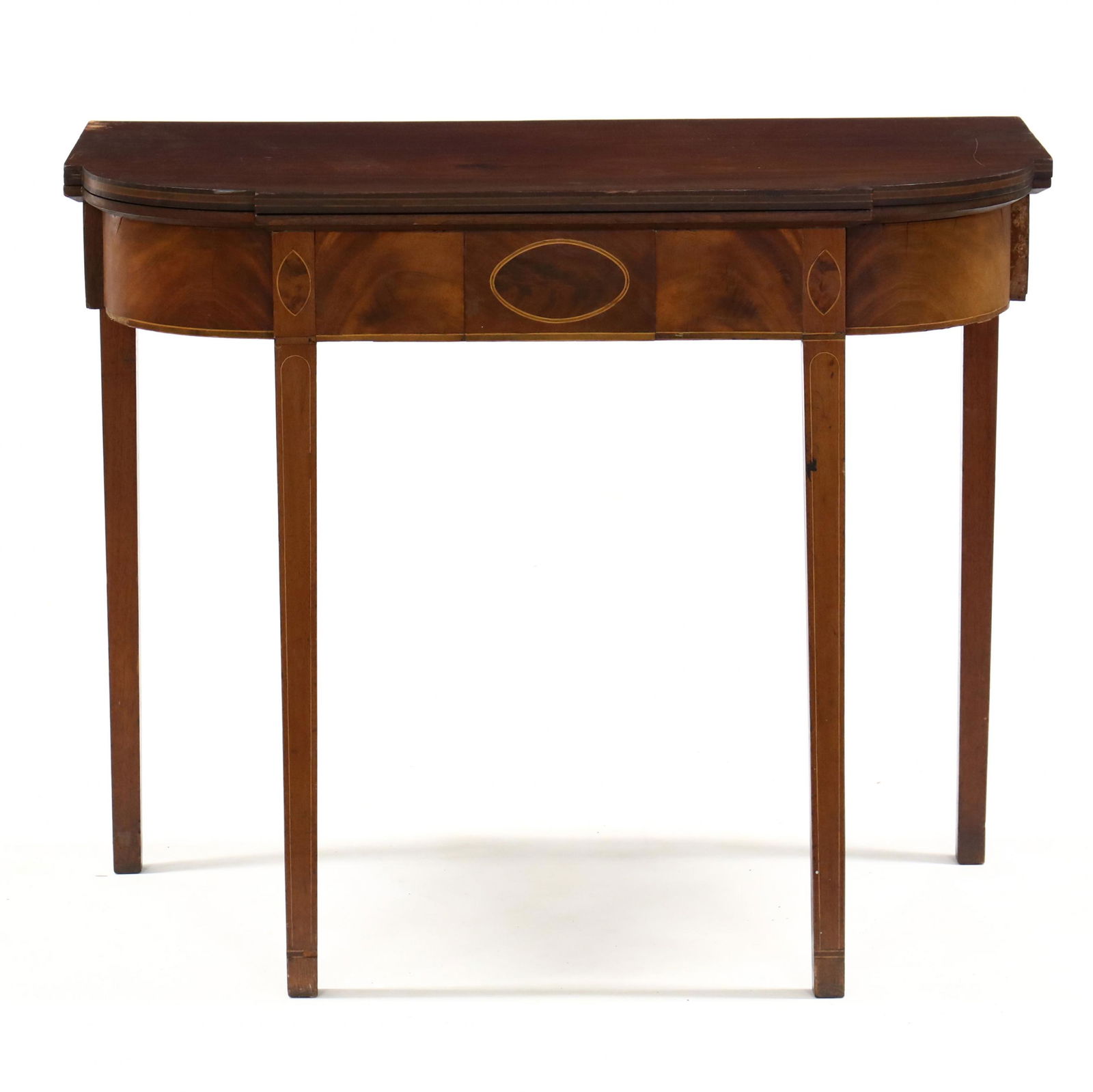 American Hepplewhite Inlaid Game Table (1 of 10)
