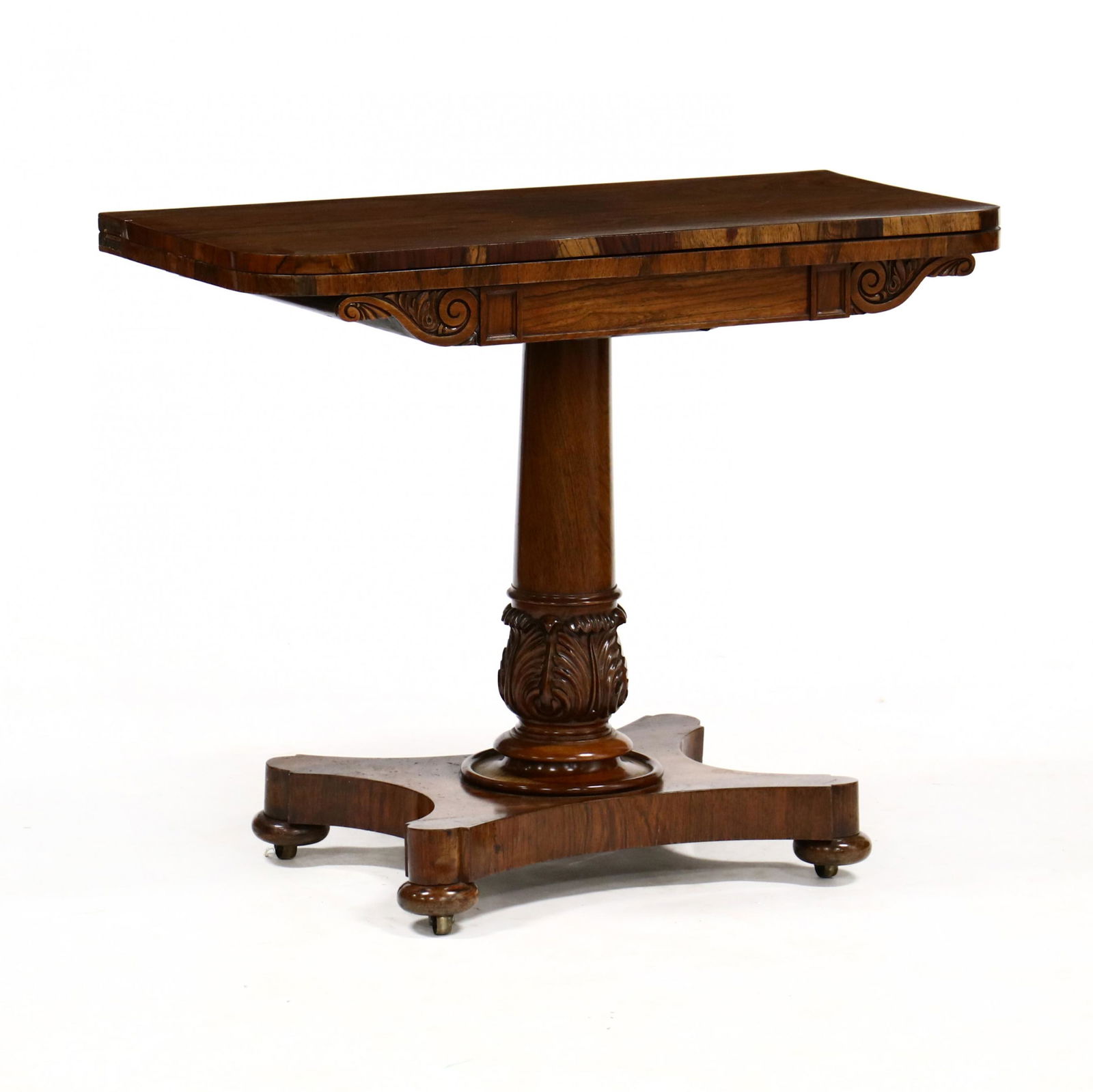 American Classical Carved Rosewood Game Table (1 of 6)